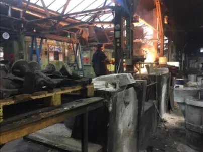 Workers with machinery