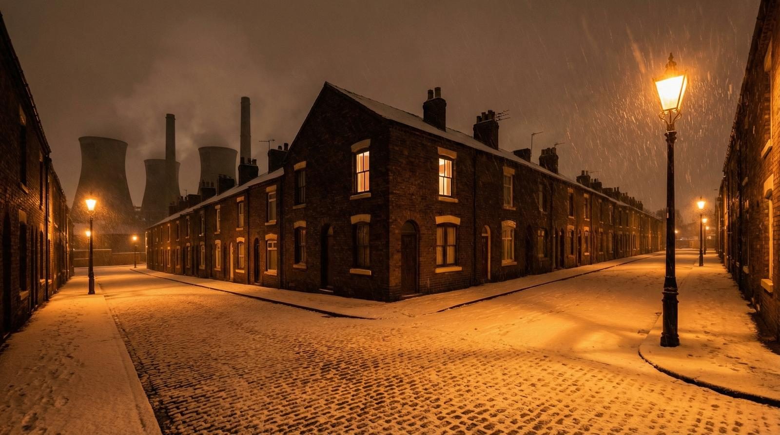 Period street scene — the world of Paths You Walk recreated on location